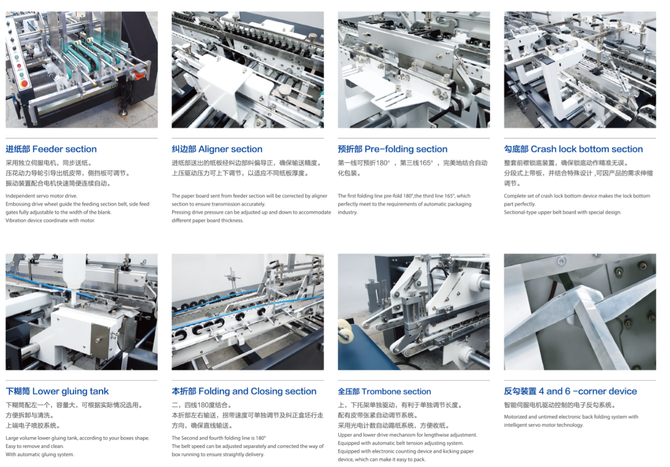 Macchina del gluer della cartella della scatola di cartone