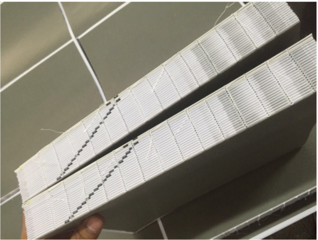 Macchina da cucire del libro del filo