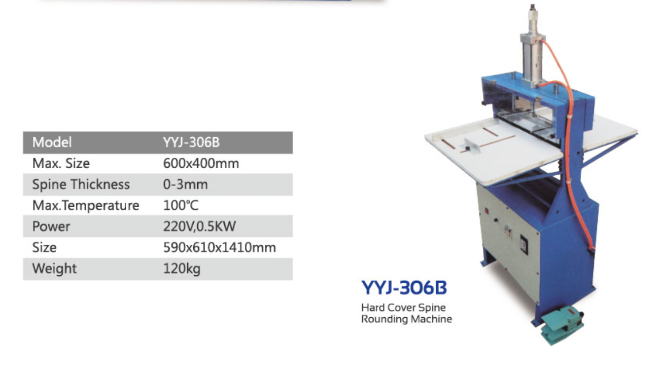 Macchina per arrotondamento della colonna vertebrale della copertura rigida
